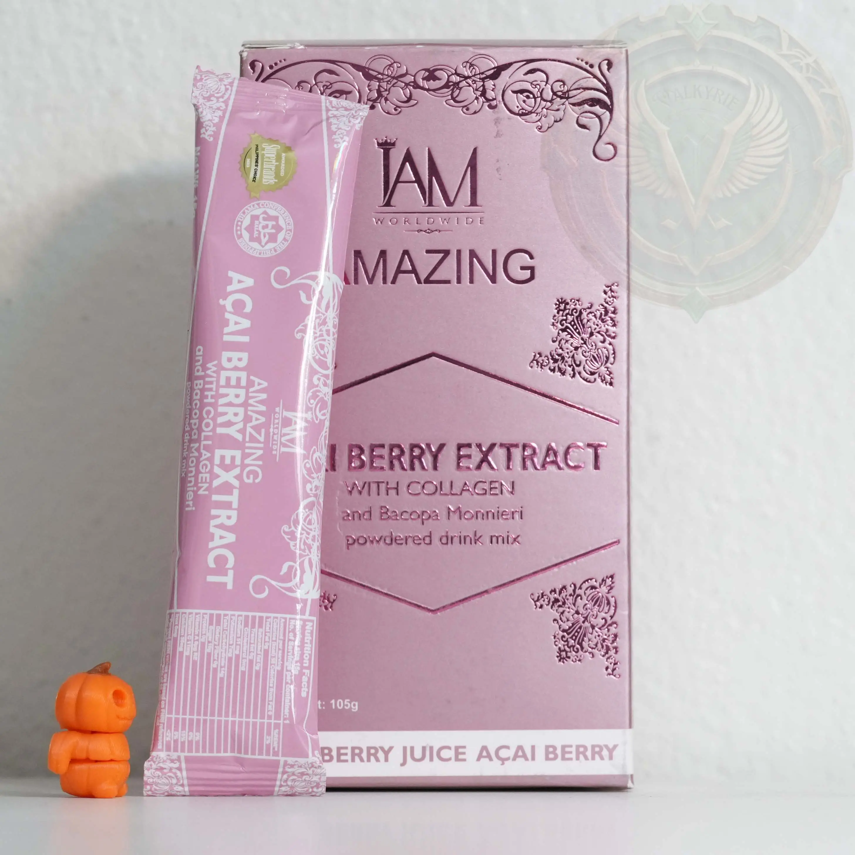 IAM Worldwide - Amazing Acai Berry Extract with Collagen & Bacopa Monnieri - 7 Sachets, 1000mg Acai Berry, 2250mg Collagen, 300mg Bacopa, 10g Net Weight