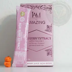 IAM Worldwide - Amazing Acai Berry Extract with Collagen & Bacopa Monnieri - 7 Sachets, 1000mg Acai Berry, 2250mg Collagen, 300mg Bacopa, 10g Net Weight