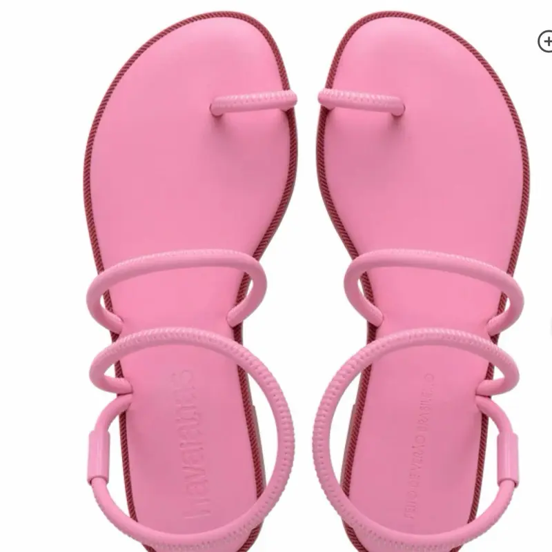 Havaianas Pink Sandals size 6 with Adjustable Straps for Comfortable Wear Women Summer Girl Footwear Walking Shoes