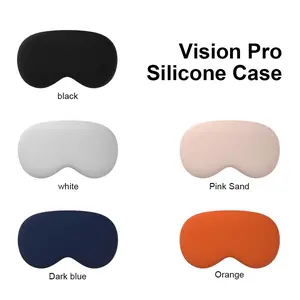 Silicone Protective Cover for Apple Vision Pro, Slim Screen Protective Cover Shockproof Anti-Scratch Dustproof Transparent for Vision Pro VR Headset 2024 Accessories Protection Durable Wearable Handheld