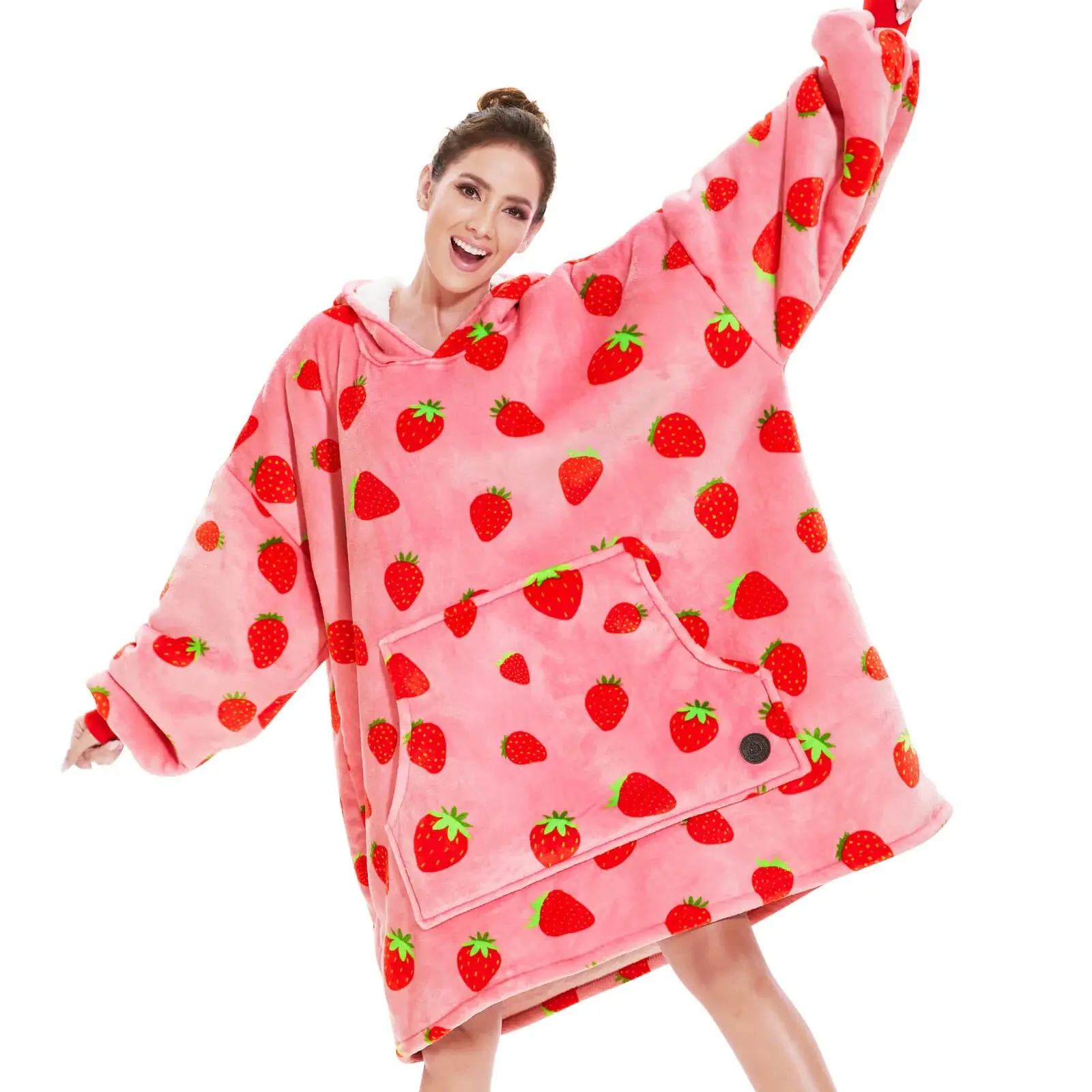 Vibrant Pattern Blanket Hoodie