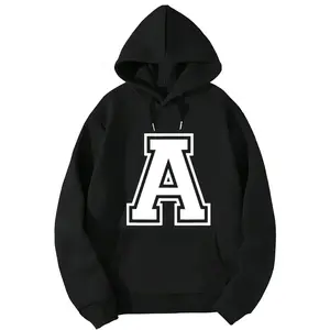Letter A Varsity Long Sleeve Hoodie – Classic Alphabet Monogram Style Sweatshirt