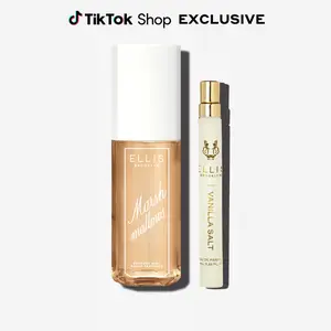 SWEET & SALTY Fragrance Duo - Ellis Brooklyn MARSHMALLOWS Perfume Mist 90ml + VANILLA SALT 10ml Eau De Parfum Travel Spray TikTok Shop Exclusive Gourmand Vanilla Perfume Value Bundle