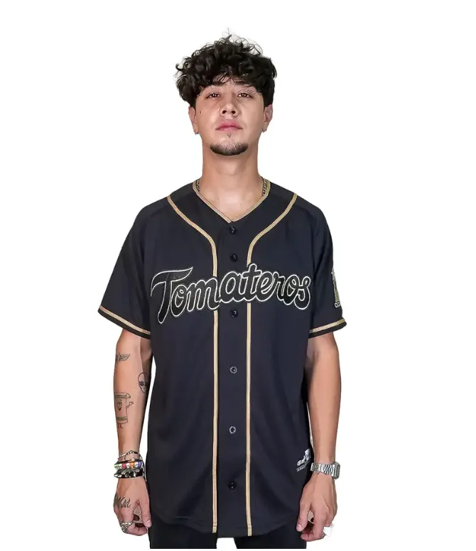 TOMATEROS BLACK BASEBALL JERSEY