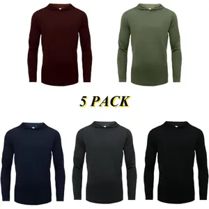 LEEHANTON Men's UPF 50+ Sun Protection Hoodie, Long-Sleeve Quick-Dry Athletic Sweatwear, 330lbs Capacity, for Running & Workout, Black Friday TikTok Shop Pack