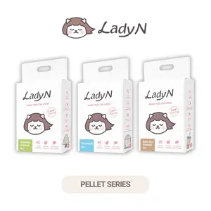 Lady N Pellet Tofu Cat Litter, Strong Clumping Ultra Absorbent, Dust-Free Low Tracking, Enviro-probiotic and Activated Carbon for Odor Control