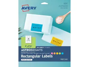 Avery&reg Astrobrights Color Easy Peel Labels