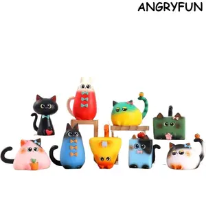 ANGRYFUN Meow Meow Blind Box Cat Figurines, Cute Resin Cat Collectible Toys, Kawaii Desk Decor Statue, Creative Gift for Students, Birthday Gift for Girls & Cat Lovers outdoorfun