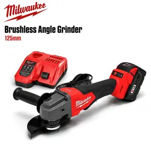 Milwaukee 125mm Brushless Handheld Grinderfor Metal Cutting and Grinding hardware application outdoorfun power nozzle washer screw removal Portable multi tool kit valve core Cordless Level variable speed controller