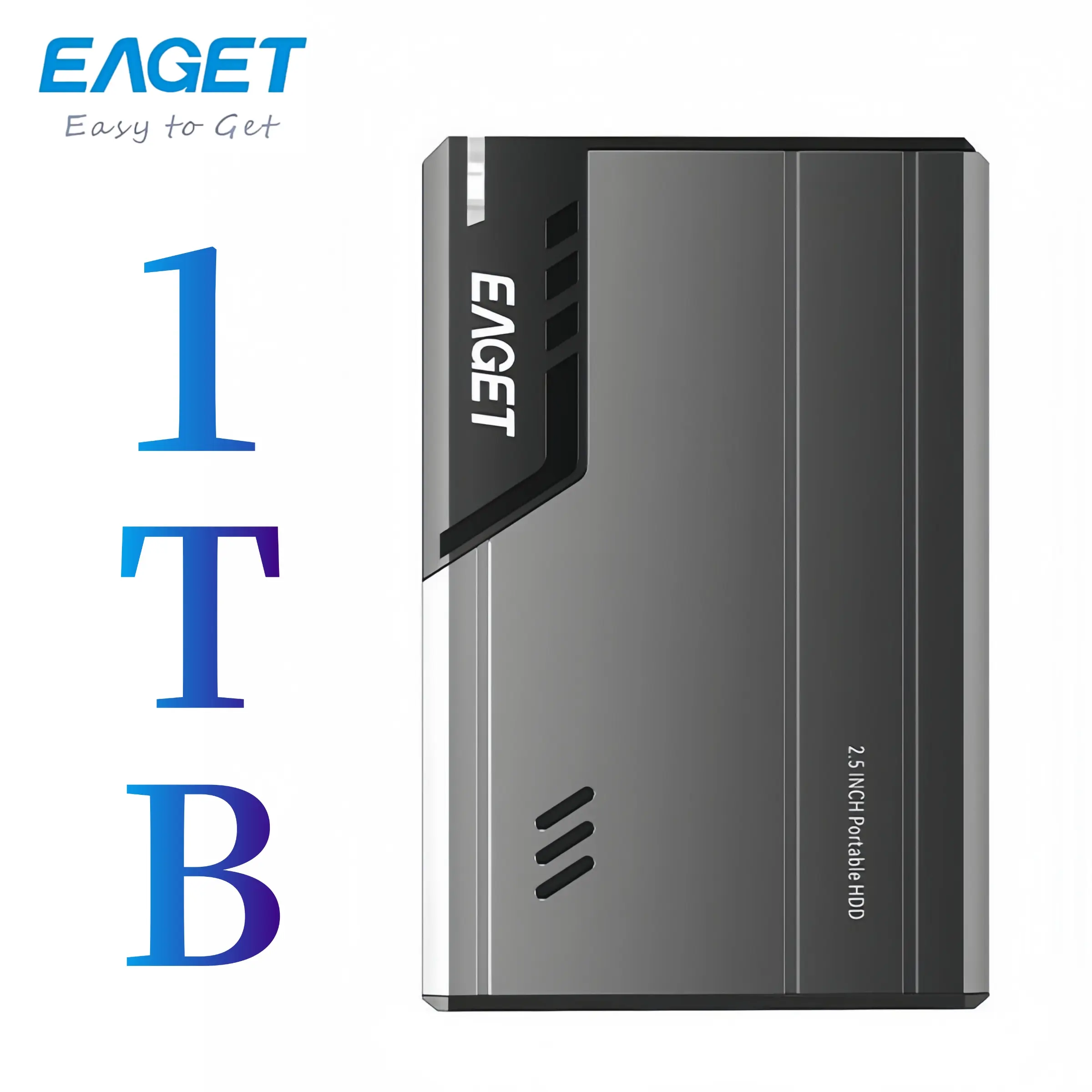 EAGET Portable external hard drive 1TB/500GB, USB 3.0 high-speed data transfer, compatible with MAC and Windows computers, suitable for PC, PS4, PS5, One X/S, 360, Series X/S, External Storage, External Storage Devices