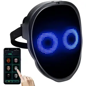 Led Mask,  App Controlled Halloween , Luminous Mask for Adults, Light up Costumes