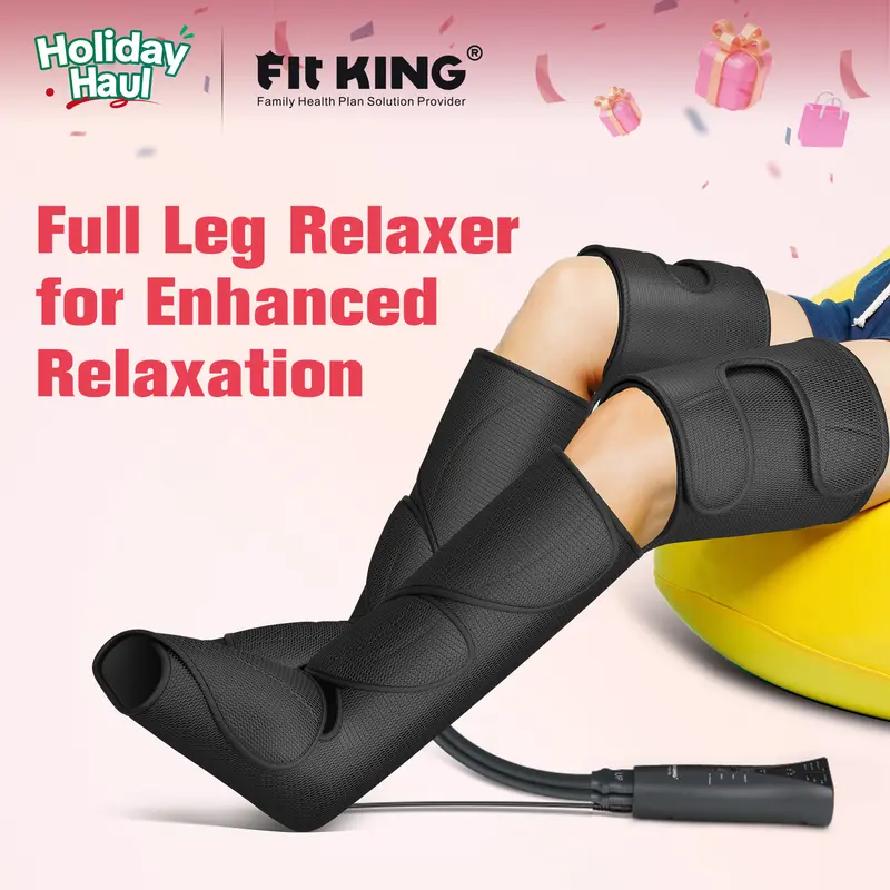 【FIT KING】Foot and Leg Relaxer for Enhanced Circulation and Comfort with Hand-held Controller, Ideal for Relaxation and Daily Comfort  Massage Tool for gift