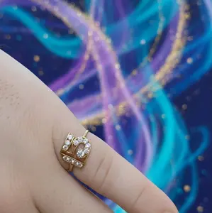 Anillo para Chica de 15 Años con Detalles en Sirconias Elegante y Brillante para Cumpleaños