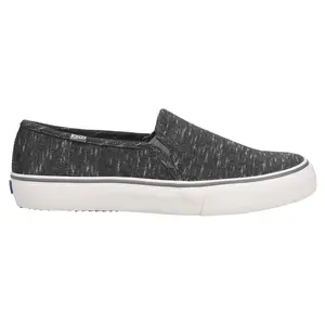 Keds Womens Double Decker Speckle Slip On Sneakers Shoes Casual - Black