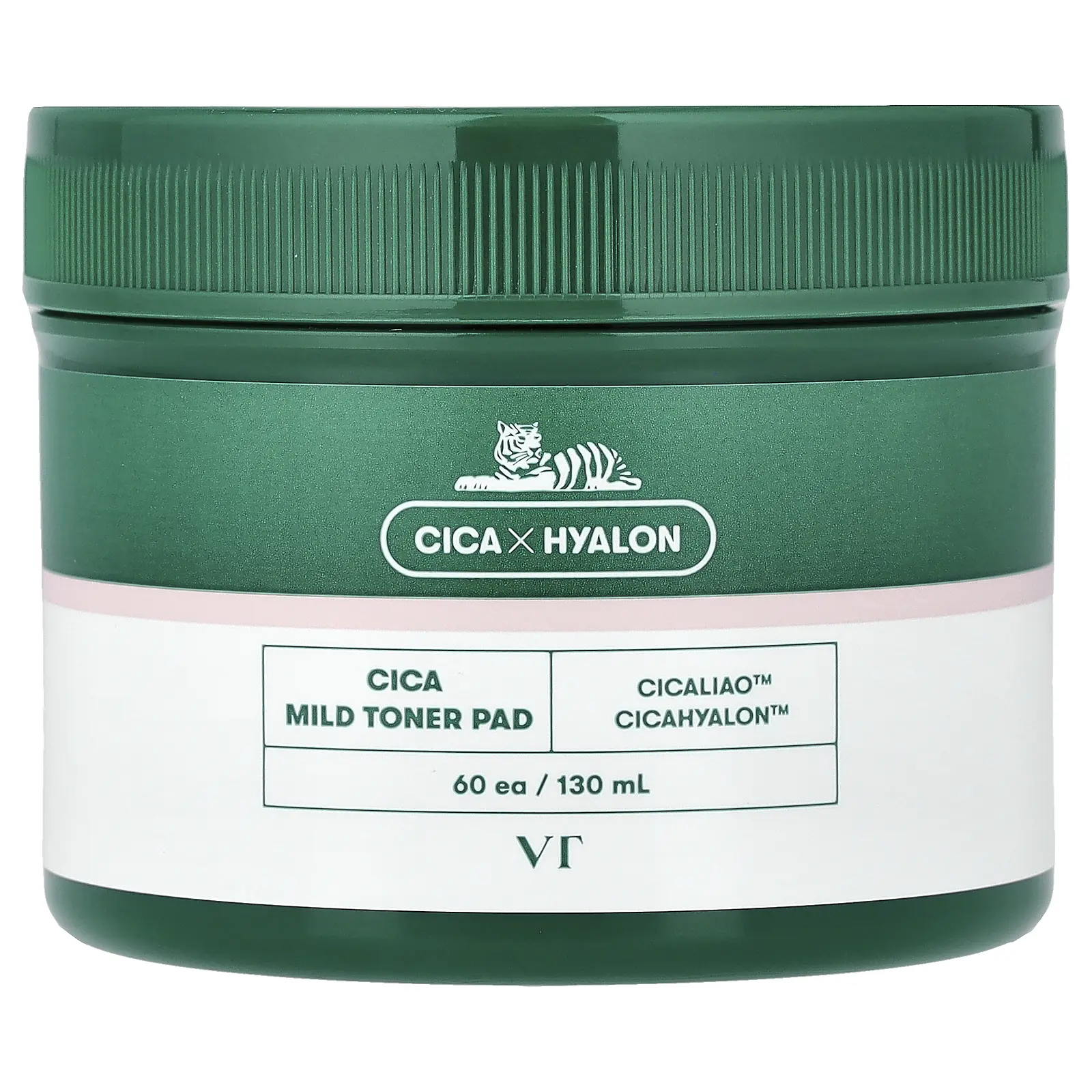 VT Cosmetics Cica Mild Toner Pad, 60 Pads