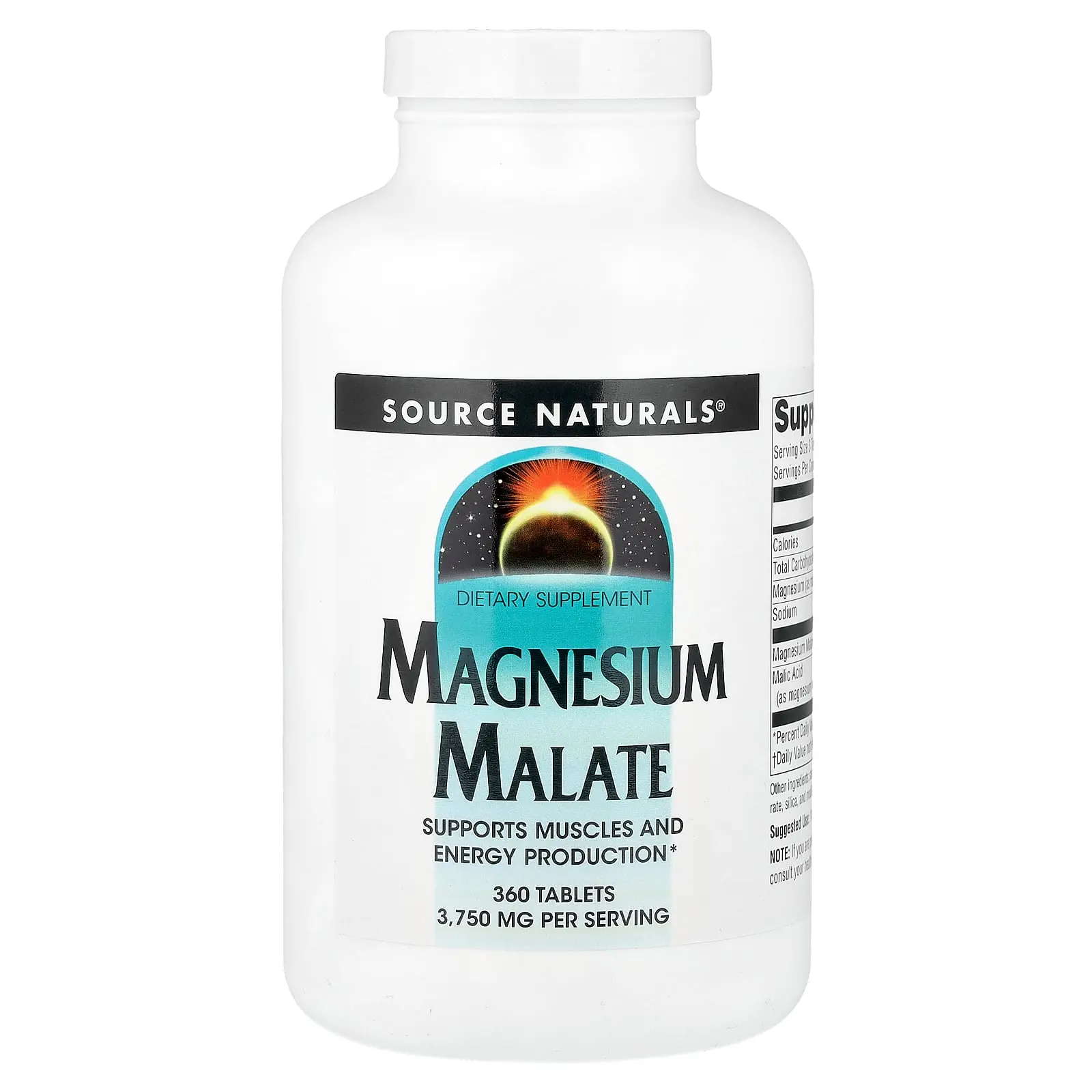 Source Naturals Magnesium Malate, 360 Tablets (1,250 mg per Tablet)