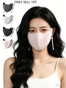 Blackout Lining Lightweight Casual Nylon Spandex Stretch 3D Cut Washable Sun Face Mask for Gym/Camping/Daily Wear All Season UV Blocking Sweatproof TikTok Trending Sun Protection Gear Protective Masks