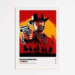 [Sale up to 50%] Red Dead Redemption 2 (2018) Video Game Art Poster  Posters (NO FRAME)