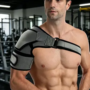 Adjustable shoulder support brace, suitable for rotator cuff injury, dislocation, sprain and pain relief, single shoulder compression shoulder guard for sports protection, Shoulder Protector, unisex for men and women.