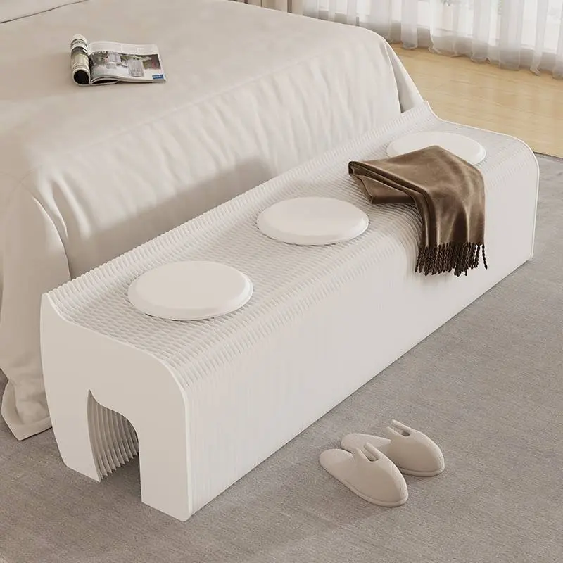 multifunctional, creative, and stylish folding bench that allows for adjustable length and customizable shapes, suitable for various settings such as living rooms, bedrooms, and cafés
