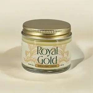 Royal Gold Turmeric Oil Cream 2oz | Dr Mani's Magic | Cold Pressed Organic Botanical Oils, Joint Skin Support, Frankincense Myrrh, Natural Eczema Relief