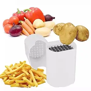 1PCS French Fry Cutter Natural Cut Rapid Slicer Vegetable Potato Tool Food Veggie Dicer Veg Chopper Kitchen Gadgets For Home Use Stainless Steel Utensils Blade Kids Plastic