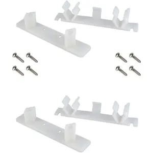 False Front Clips for Kitchen Cabinets and Sink Drawers Fits 4-1/4" Opening - Kit Includes 2 Male 2 Female Connectors, 8 Screws & Installation Instructions
