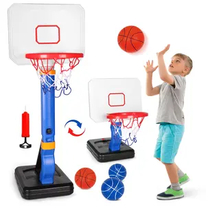 [Basketball Hoop | Indoor Outdoor]3-8 Year Olds Will BEG to Play with This 2-in-1 Indoor Outdoor Basketball Hoop – Adjustable Mini Goal for Backyards, Playrooms & More