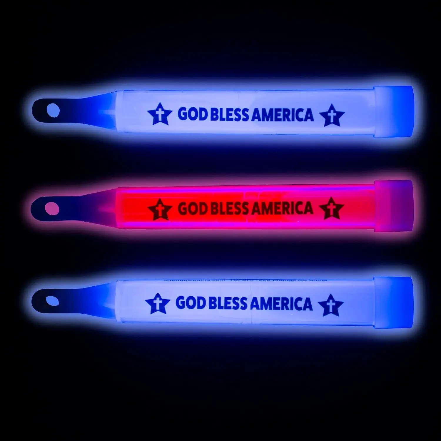 Patriotic Glow Light Bracelets - 12-Pc God Bless America Party Supplies, Multicolor Independence Day Gifts