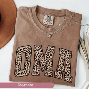 Comfort Colors Leopard Oma Shirt, Cute Oma Shirt, Gift for Oma, Grandma Shirt, Grandmother Tee, Grandma Mimi Gigi Nana Birthday Graphic Tees