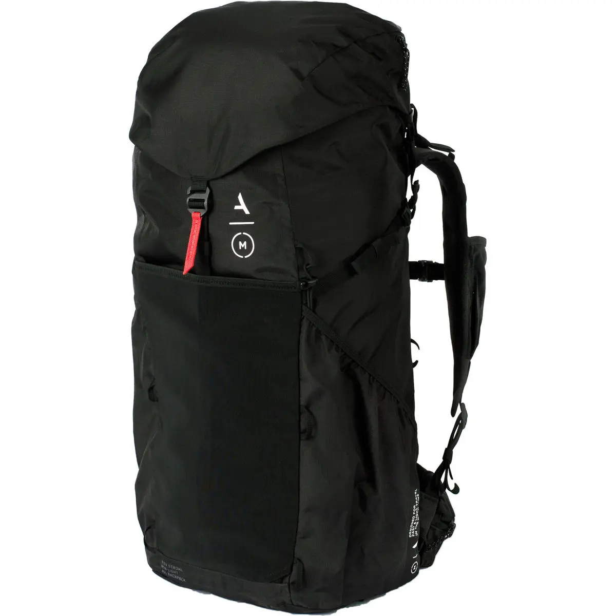 Moment Strohl Mountain Light 45L Roll-Top Camera Backpack - Medium Black Weatherproof Drawstring Camera Pack for Outdoor Hiking, Custom Equipment Protection & Accessory Storage Functional Luggage