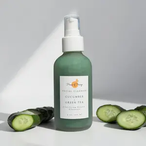 House of Orange Cucumber Green Tea Clarifying Facial Cleanser with Niacinamide & Willow Bark BHA for Gentle Skin Repair and Hydration 4 oz Hyaluronic Acid Radiant