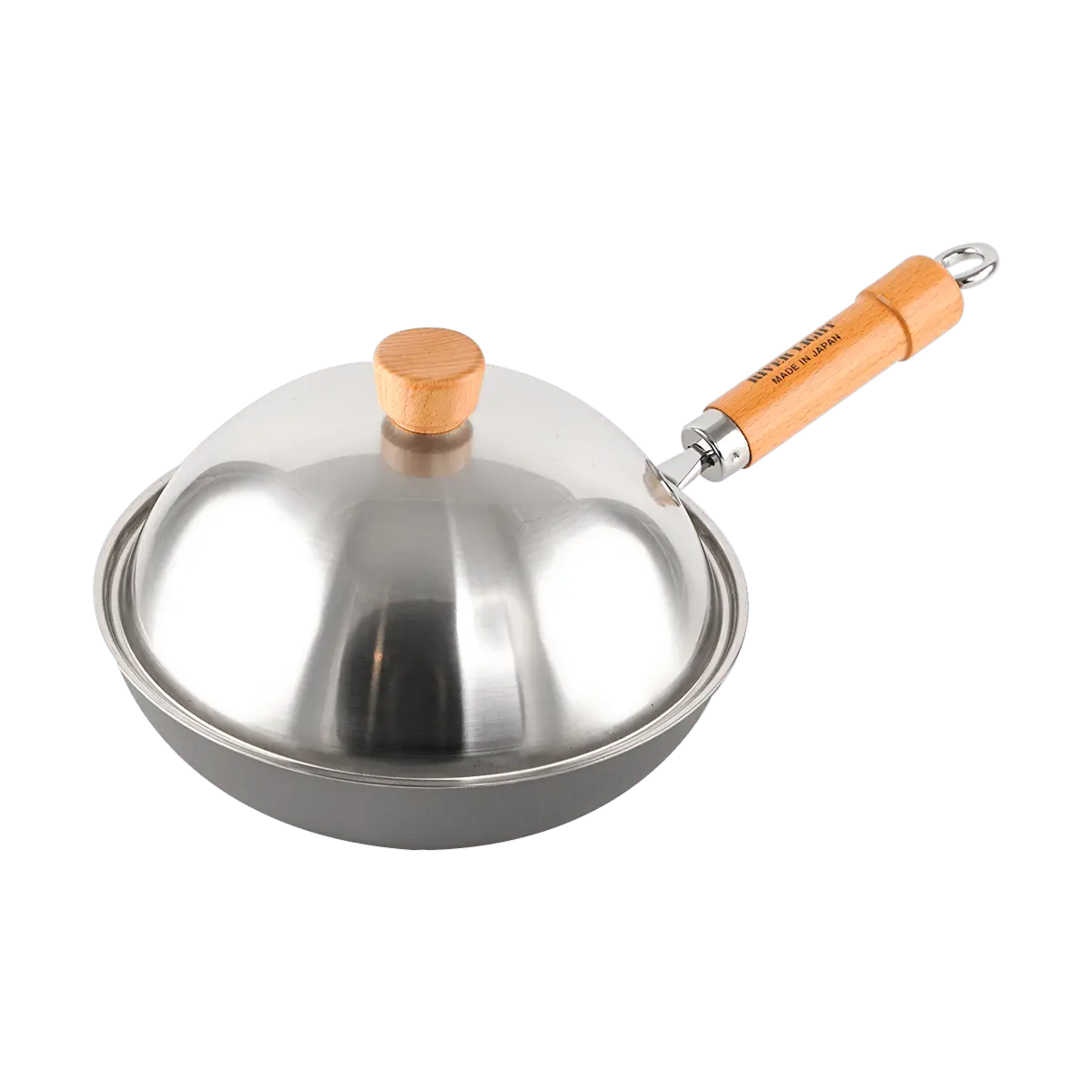 RIVER RIGHT 26cm Japanese Wok Pan - Uncoated Cast Iron Stir Fry Pan, Authentic Japanese Made