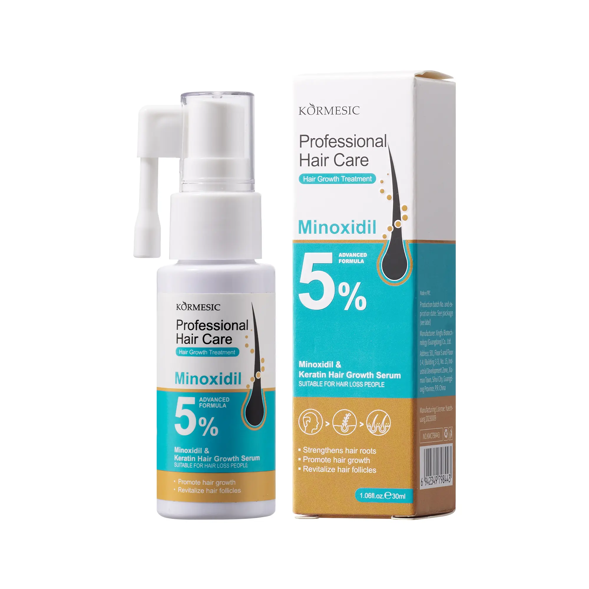 5% Minoxidil Hair Growth，Promotes Thicker Hair，Fragrance- Free Formula for Men & Women Haircare Scent