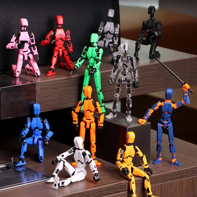 T13 ABS Deformable Action Figure - Movable Dummy Robot Model with Manual Move, Hand-Assembled Collectibles Stress Relief Ornament for Kids (Lucky13 Hobby Toy)