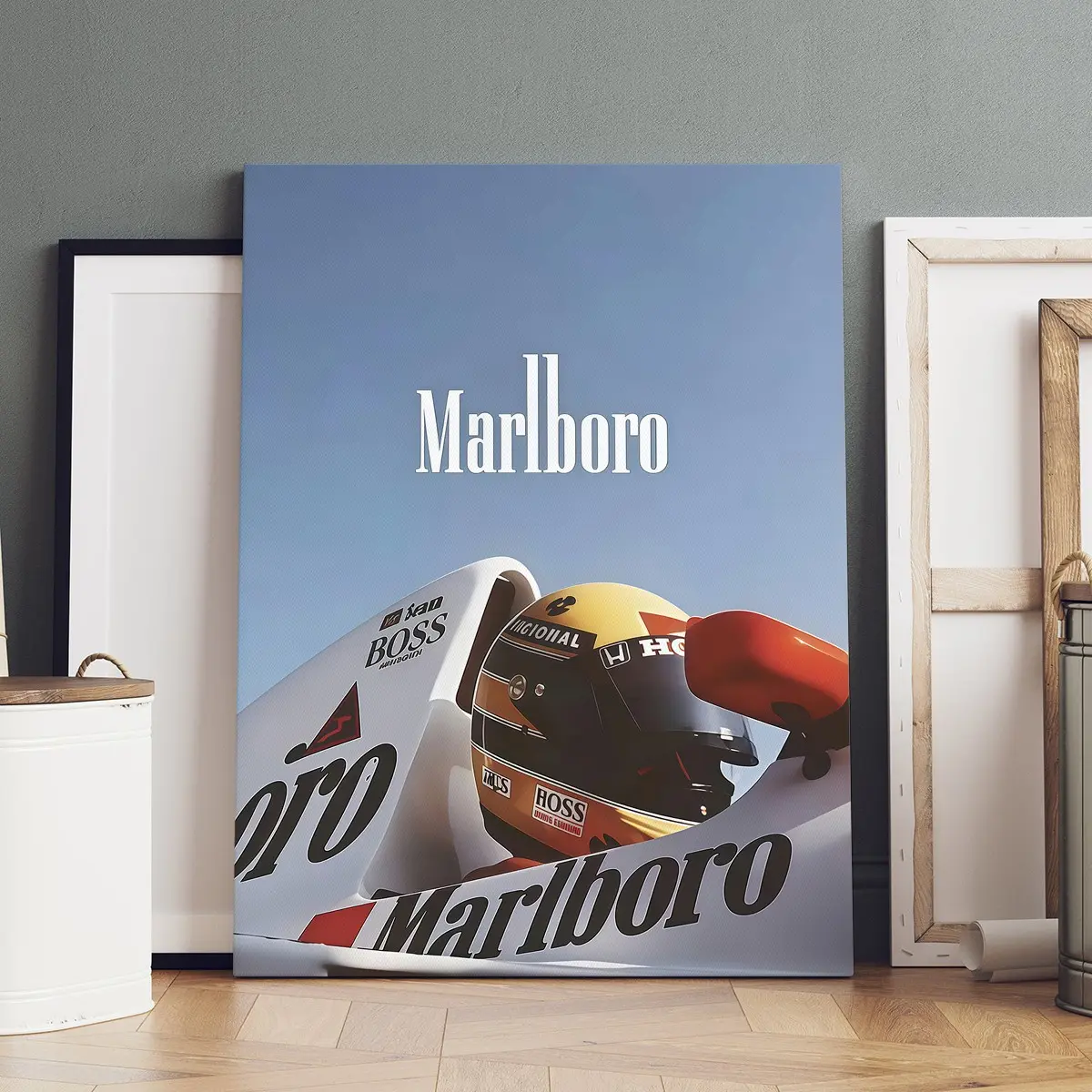 1 count wooden frame canvas, cool racer decoration poster, Modern Cool Design, boys room decoration, home art wall decoration, modern living room and bedroom decoration, gifts, Decorative Artwork, Wall Art Painting, Decoration Items