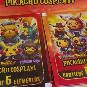 Pokemon Pikachu Cosplay Trading Card Pack with 5 Elements for Collectors and Fans