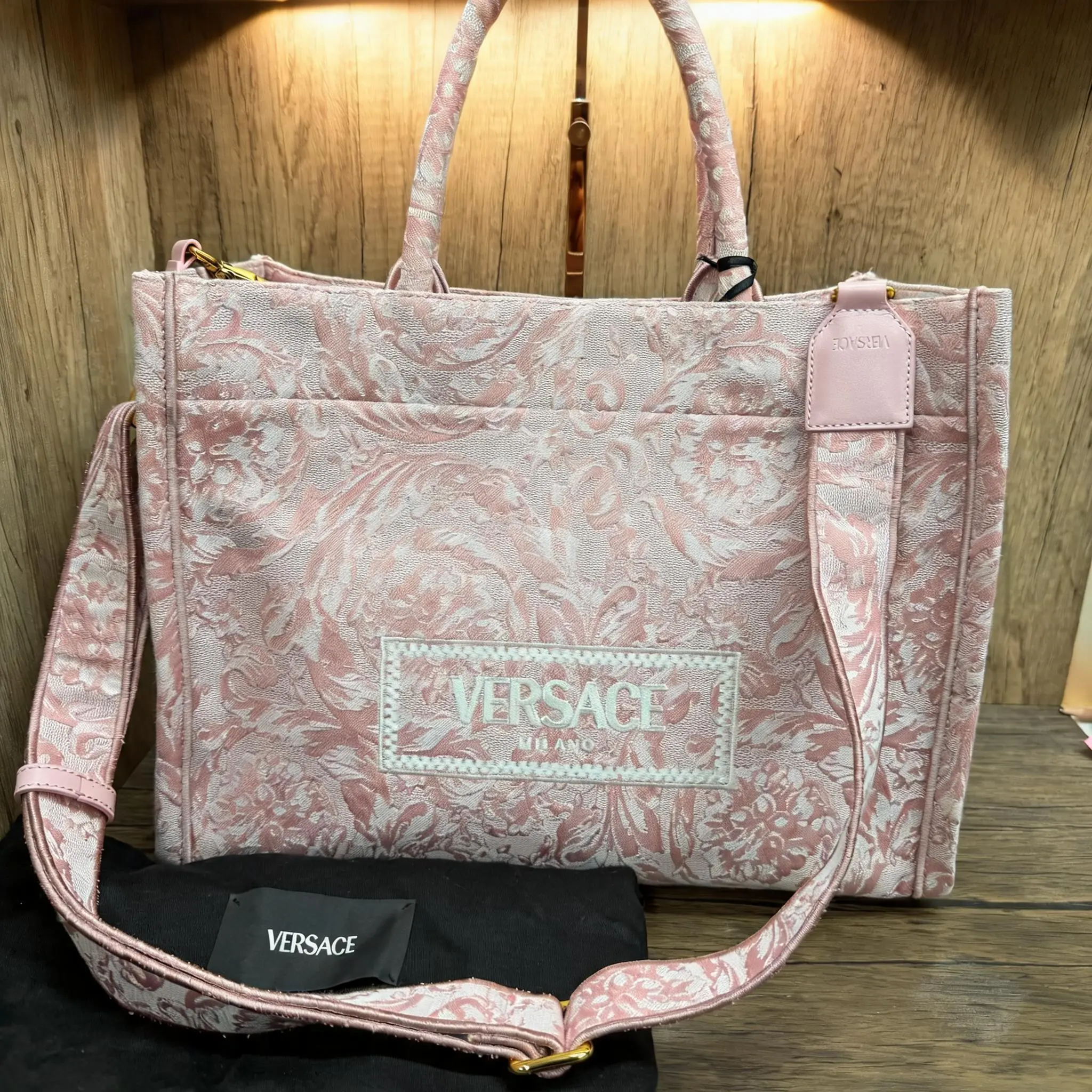 Pre-owned VERSACE Canvas Shoulder Bag C0741016719