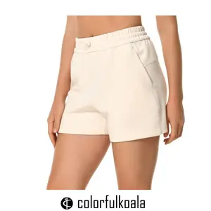 Colorfulkoala Women's Modal Lounge 4'' Jersey Shorts with Pockets High Waisted Ultra Soft Casual Sports Shorts WorkOut Womenswear Bottom