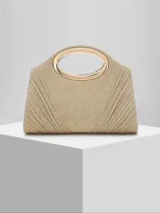 New Women's Ring Pleated Shiny Evening Bag, High-End Handbag, Formal Dress Clutch, Wedding Bag, Party Season, Chain Strap Clutch, Clutch Purse, Elegant Purse, Elegant Stylish Purse