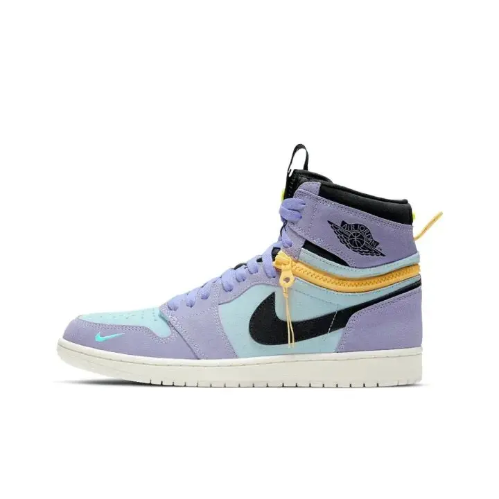 High top suede sneakers light purple sky blue zipper upper tiktok finds popular ootd arch support soft sole wide fit festival travel walking breathable lightweight non slip unisex casual streetwear footwear