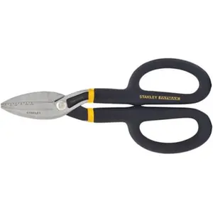 Stanley FMHT73571 10 in. Fatmax Tin Snips, Cutting Metal, Large Rings, Steel Blades