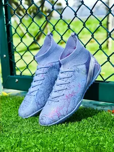 1 Pair Couples Turf Soccer Cleats | Tech Sport Style | Durable Rubber Sole + Cushioned Lining | For Amateur Leagues / Futsal Courts / Streetwear