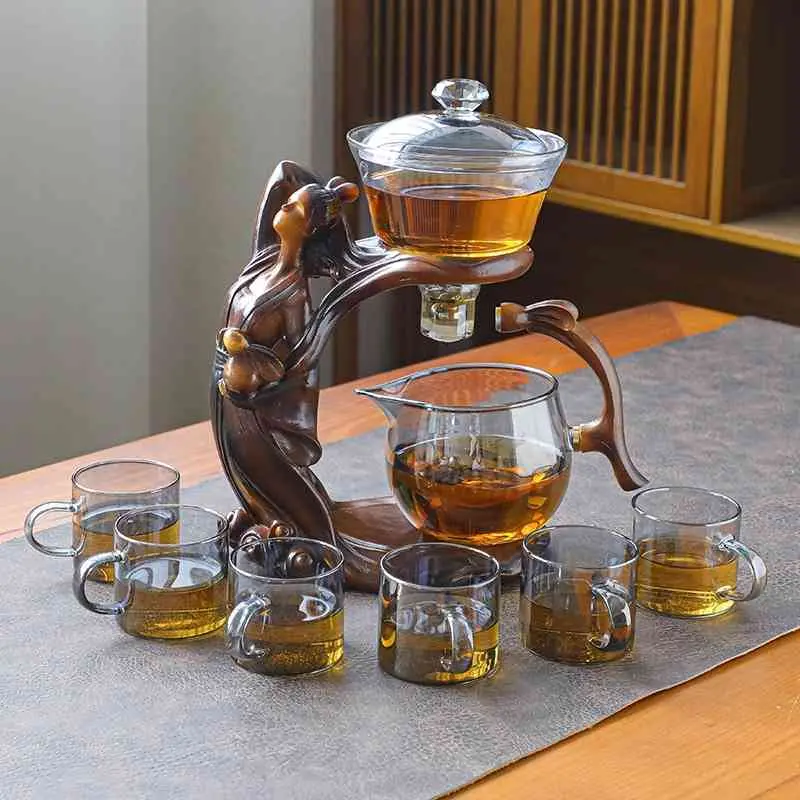 Changqi Moon High Temperature Resistant Glass Automatic Tea Set