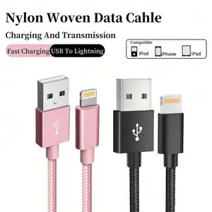 2PCS Fast Charging Data Cable USB To Lightning 1m Wear-Resistant Durable Fast Charging Stable Transmission Data Cable Charging Cable Compatible With IPhone 8-14 Series Smartphones, Universal Compatibility, Christmas Gift/ Gift for Family