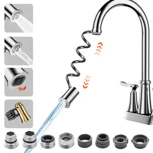 Pull Out Faucet Nozzle 360° Rotatable Extendable Tap SprayerSplash Proof High Pressure Kitchen Sink Attachment