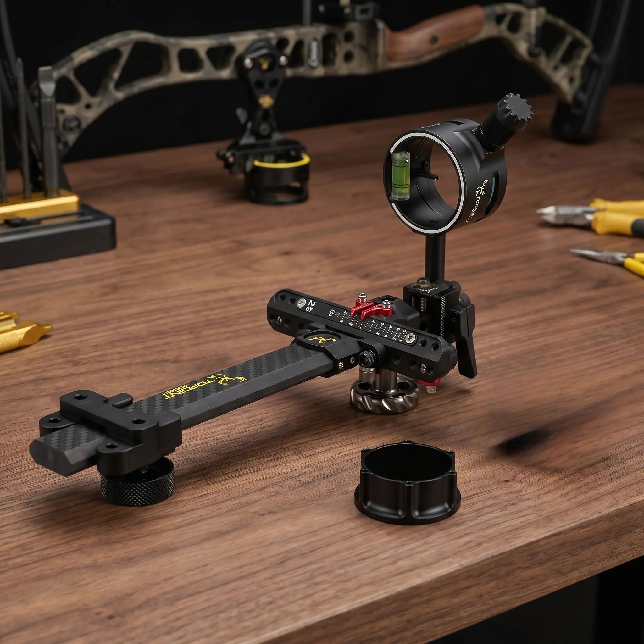 Composite bow sight, archery accessories, 4/6/8x magnification options, precision sight