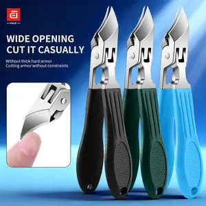 Eagle Beak Beveled Nail Clippers Upgrade Stainless Steel Wide Jaw Opening Anti-Splash Set Long Handle Angled Head for Ingrown & Thick Toenails for Men Women Modern Style