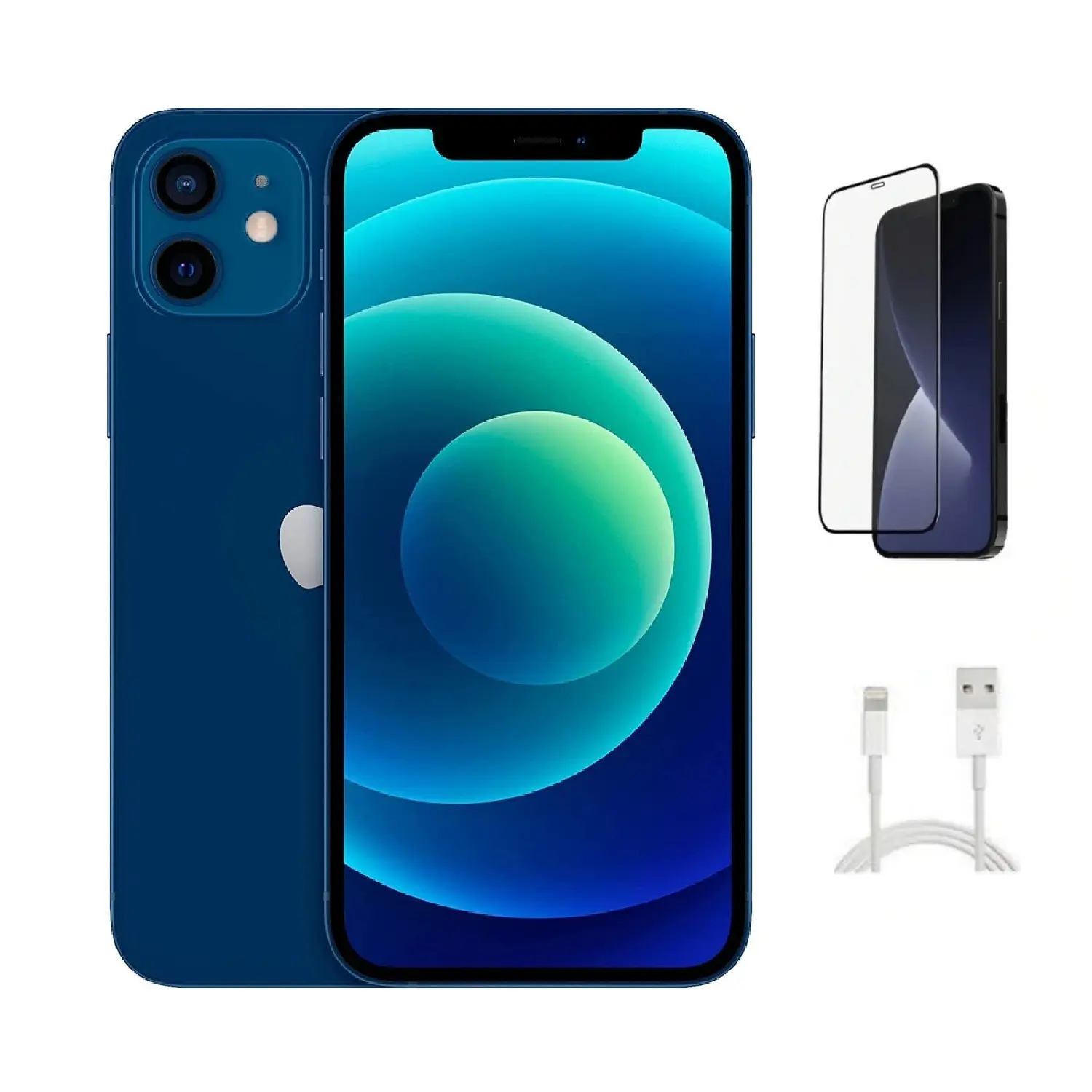 Refurbished iPhone 12 (T-Mobile Only) - Excellent Condition with Pre-Installed Tempered Glass Screen Protector and 1 Year Warranty