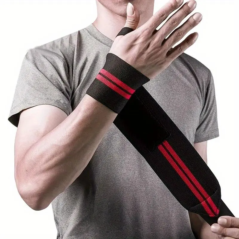2 Counts Adjustable Wrist Strap, Elastic Wristband, Wrist Fixers for Athletes, Powerlifting Wrist Straps, Wrist Wraps, Weight Lifting Straps, Sports Wristbands for Men & Women, Fitness Exercise Accessories, Workout Accessories, Athletic Accessory